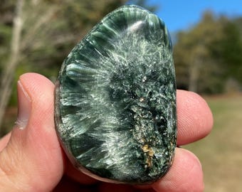 Striking Seraphinite Palm Stones (You Choose)