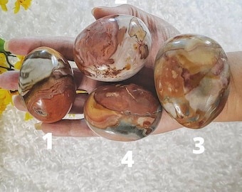 Vibrant Polychrome Jasper Palm Stones (You Choose)