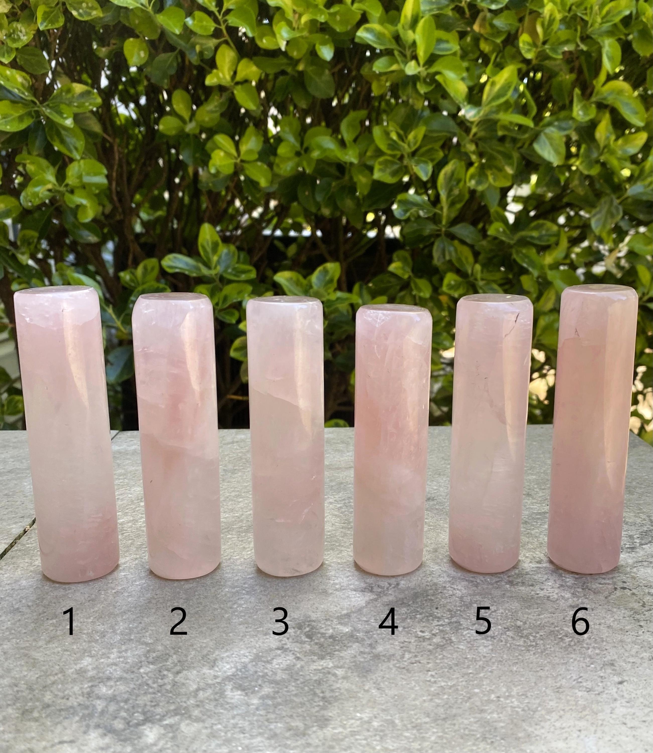 Rose Quartz Harmonizers, Hand-Carved (You Choose)