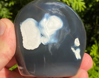 Polished Orca Agate Freeform, 489 Grams