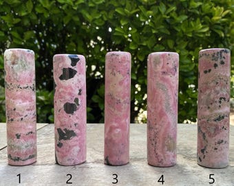 Peruvian Rhodonite Harmonizers, Hand-Carved (You Choose)