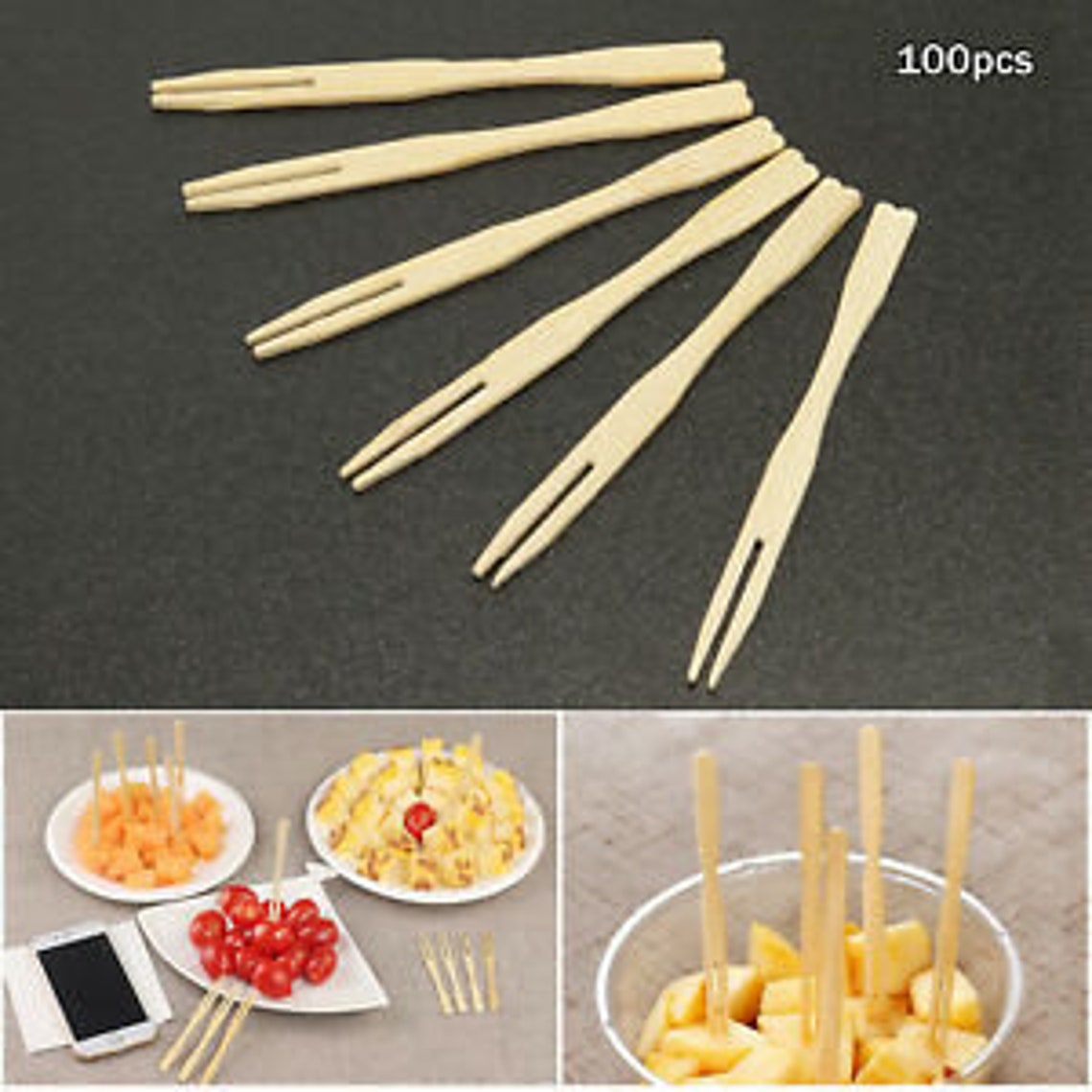 Wooden Fruit Pick 200 pieces Etsy