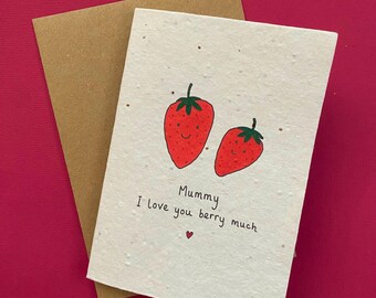 Beautiful flowers Mother’s Day card - Wildflower seed card - Plantable card - Birthday card - Mum - Personalised