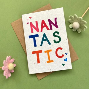 Maman fantastique - Mumtastic - Fête des Mères - Carte de graines de fleurs sauvages - Carte à planter - Carte d'anniversaire - Maman - Personnalisé - Amusant - Coloré