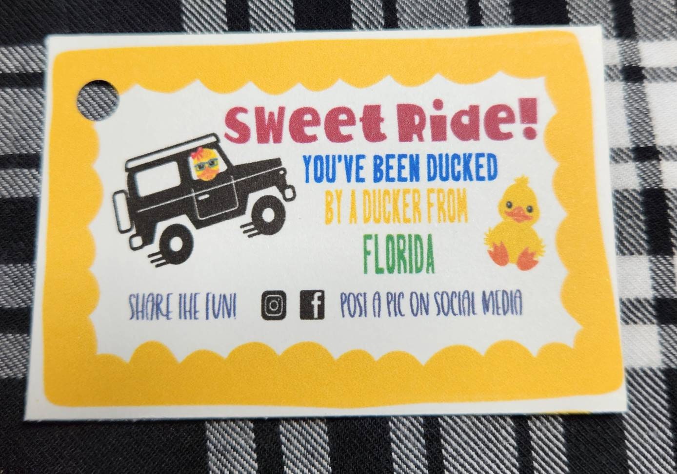 Nice Ducking Ride/you've Been Ducked Tags/duck Duck Etsy