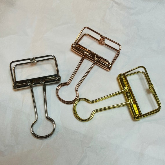 Metal Color Hollow Out Paper Clips, Foldback Brace, Binder Clip, Journal  Clips, Notebook Clips, School Accessories Stationery Clip Clips 