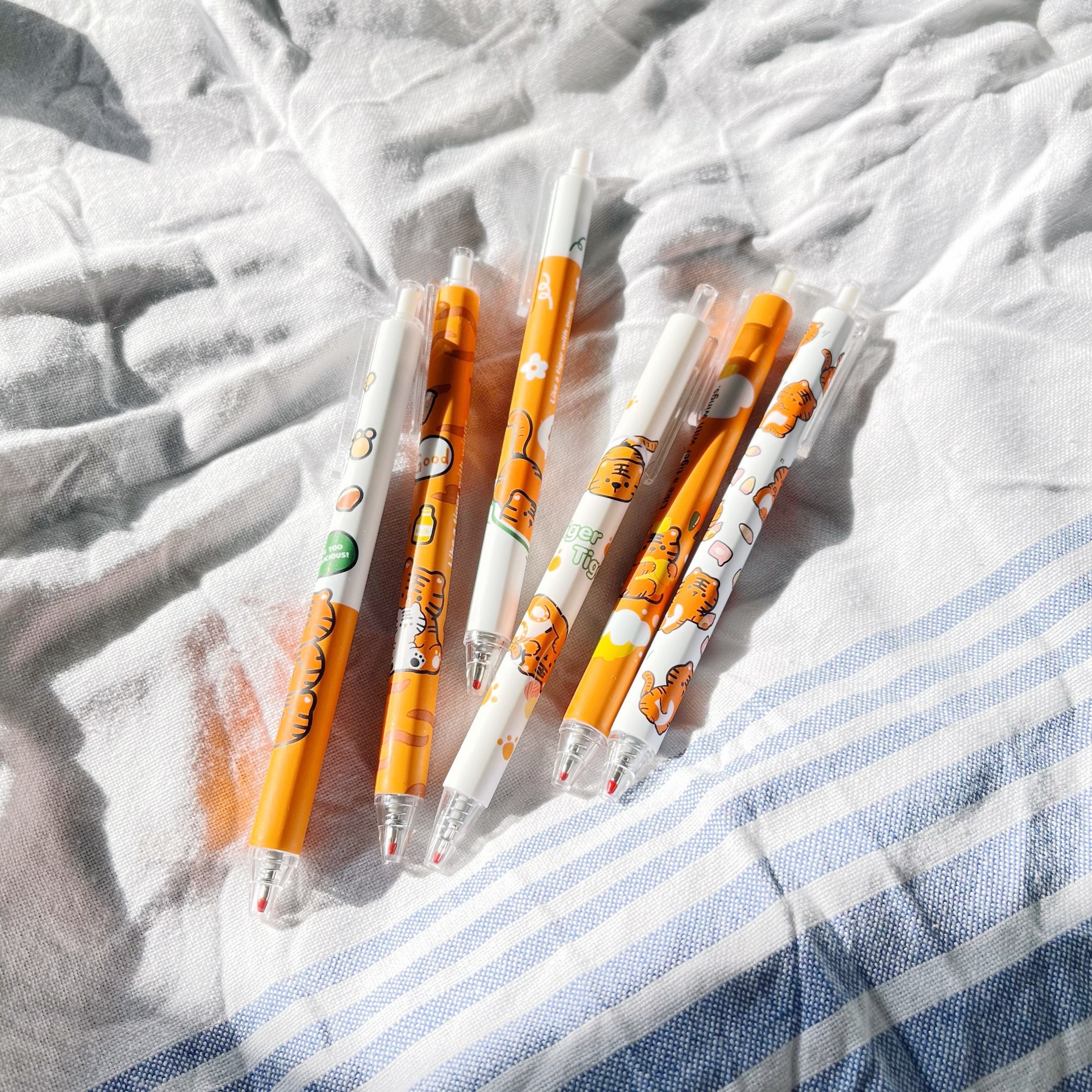 moca♡　0329★★ MOKA 1/6 Pieces Tiger Year Cute Gel Pen/ Cartoon Tiger Print