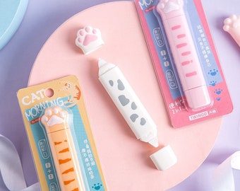 Kawaii 2 in 1 Cat Paw Correction Tape /Dot Glue Tape,Kawaii Office Supplies /Student Supplies Stationery