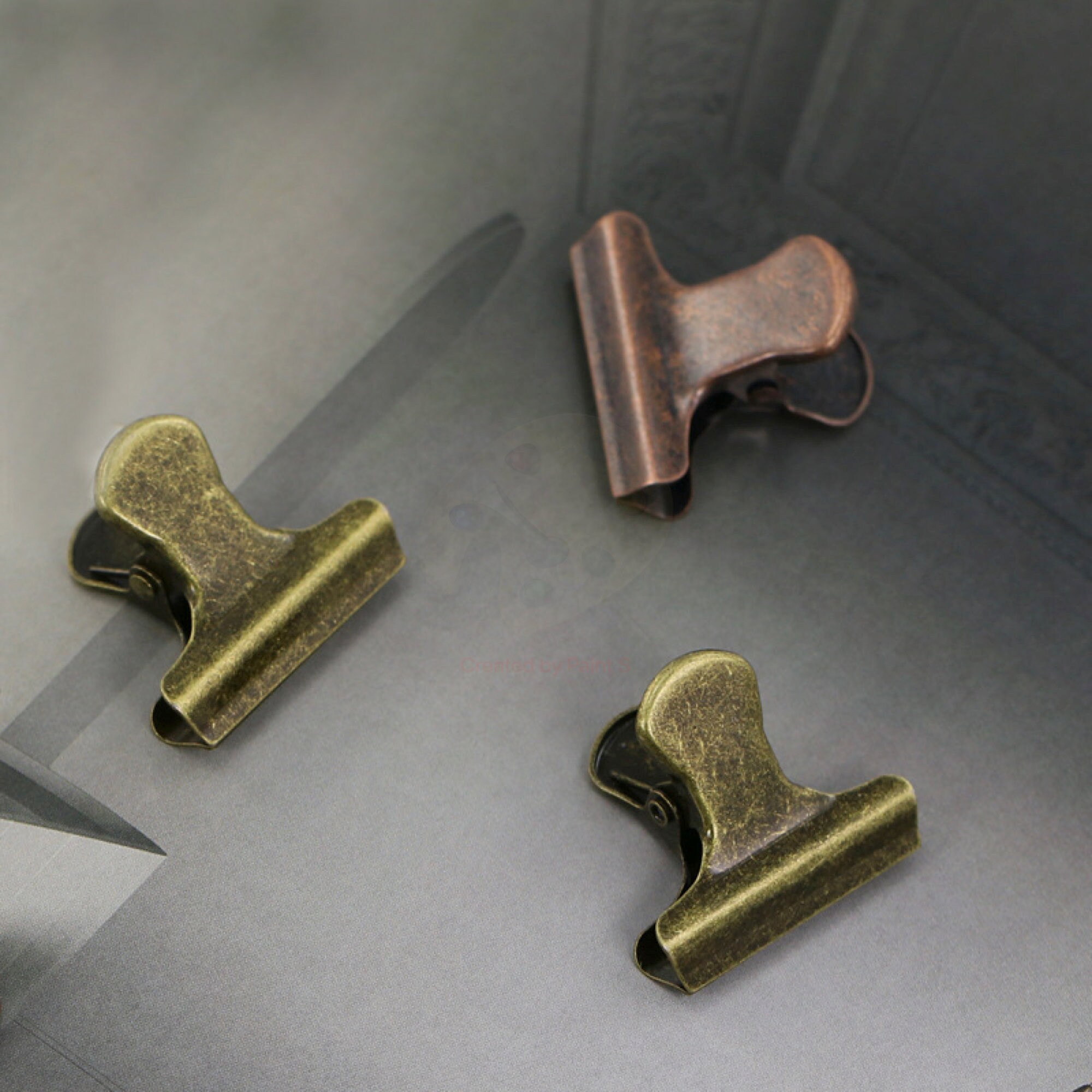 4 PCS Mini Bulldog Binder Paper Clips Vintage style Binder Etsy