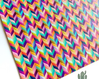 #DD2132 Canvas Color Chevron Aztex Pattern Leather Cowhide Remnant