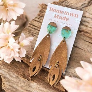 2.5” Peacock Feather Earring Die, #109 Die cutting, Earring Cutting Die, Earring Die, Steel Rule Earring Die, peacock earring die, Feather