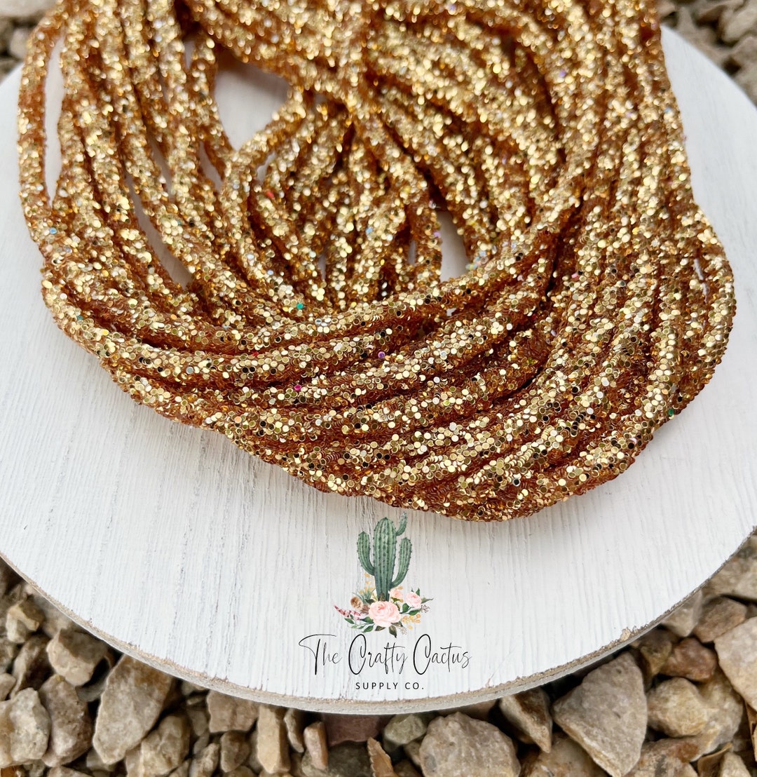 1 Yard Gold Glitter Rope 76 Rope Earring Making Earring Etsy