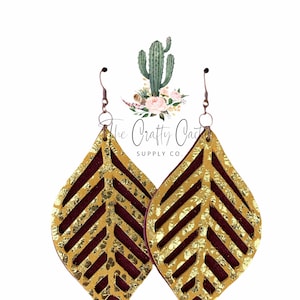 3” Fancy Leaf Earring Die, #181 Die cutting, Earring Cutting Die, Earring Die, Steel Rule Earring Die, leaf earring die, Feather die