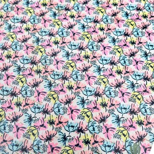 4”x6” Spring Floral Cork backed Leather Sheets, genuine leather, cowhide leather, cork on leather, Spring leather, spring flowers