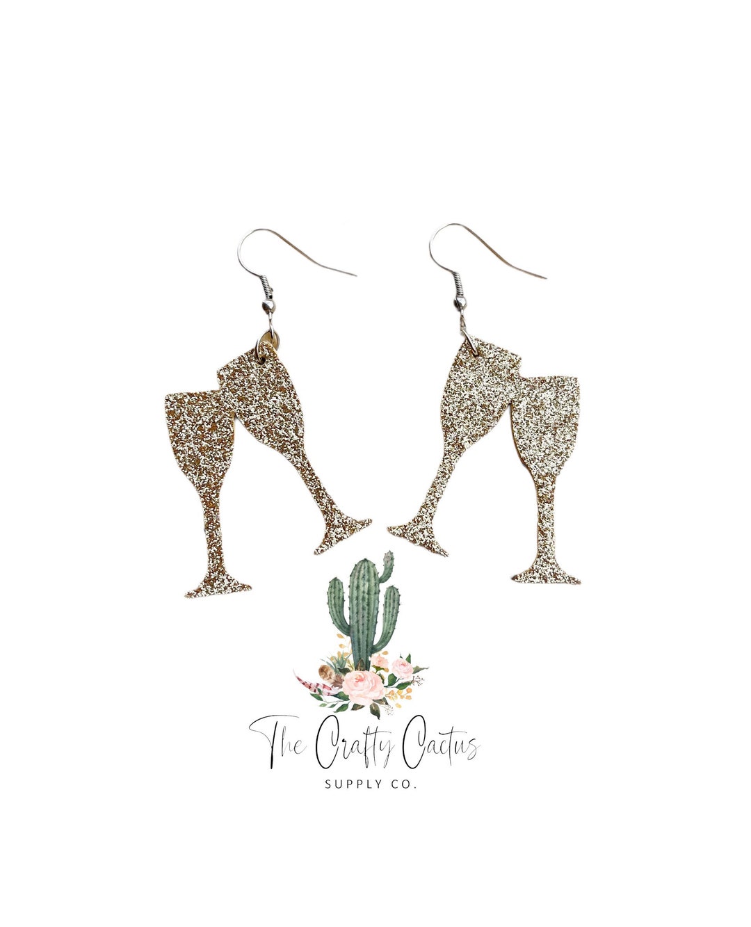 Champagne Glasses Earring Die 188 New Years Eve Die Etsy