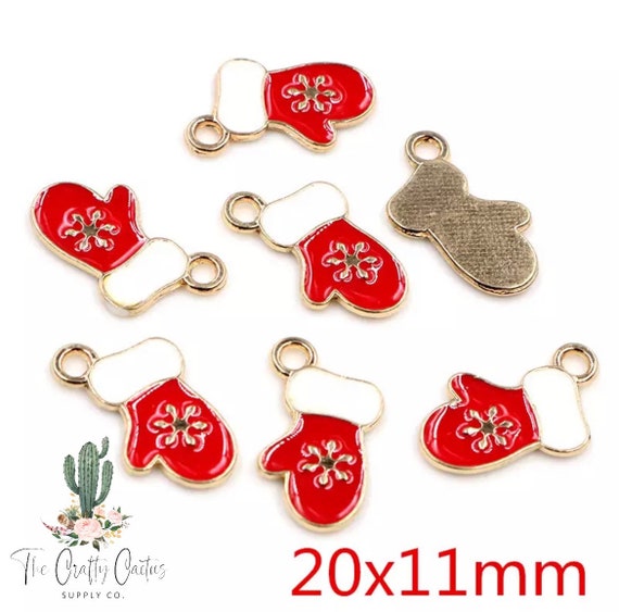 Christmas Mittens Silver Plated Charms, jewelry making,earring charms,  Christmas charms, earring making, charms for earrings, jewelry charms