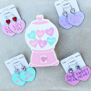 1.5” Heart Embossed Earring Die, #153 Die cutting, Earring Cutting Die, Earring Die, Steel Rule Earring Die, Embossed earring die