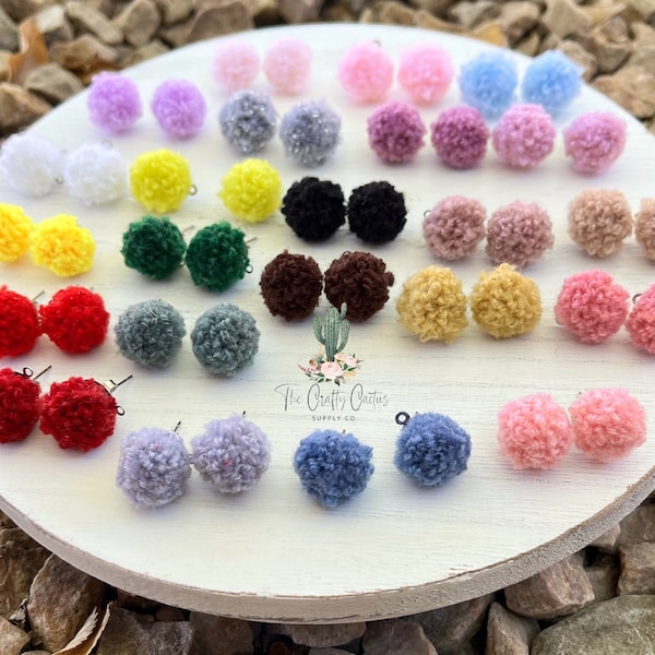 6pcs 15mm Sweater Weather Fuzzy Stainless Steel Earring Post Stud Connector ©, earring making, fabric earring stud, stud connectors