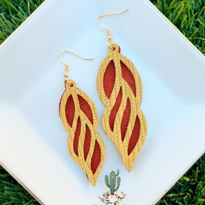 2 sizes Leaf Cutout Earring Die, #101 Die cutting, Earring Cutting Die, leaf die, Steel Rule Earring Die, leaf earring die, Feather die