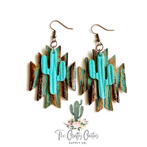 Troquel de cactus del suroeste de 2”, troquel n.° 55, troquel para cortar aretes, troquel para aretes, troquel para aretes con regla de acero, troquel de cactus, fabricación de aretes, boho