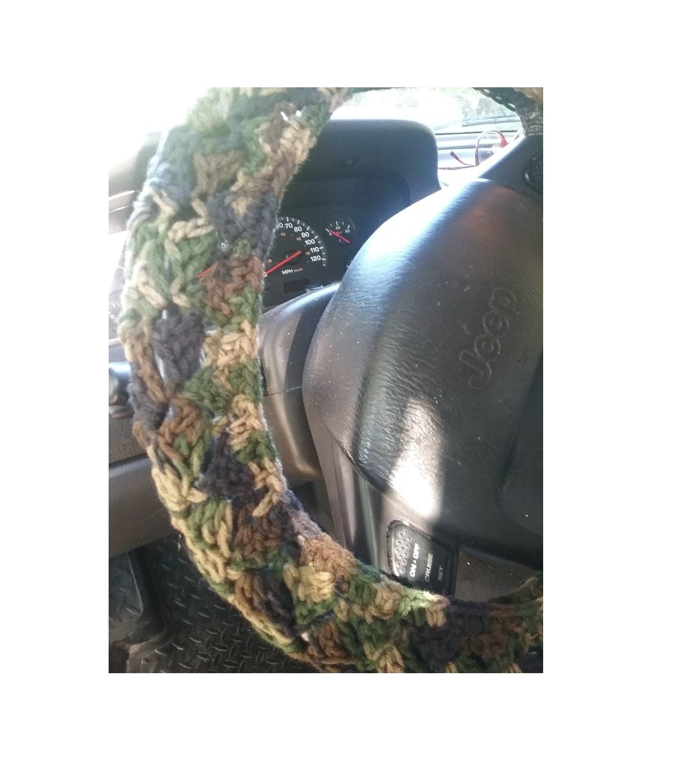 Camo or colors Sober Granny Stitch Crochet Steering Wheel | Etsy