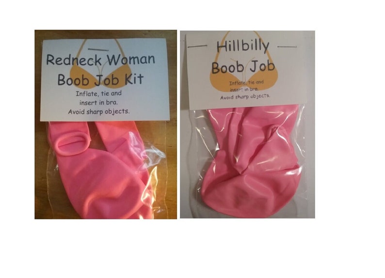 Hillbilly Boob Job Gag Gift OR Redneck Woman Boob Job Gag Gift Prank Gift Novelty Gag Gift for ...