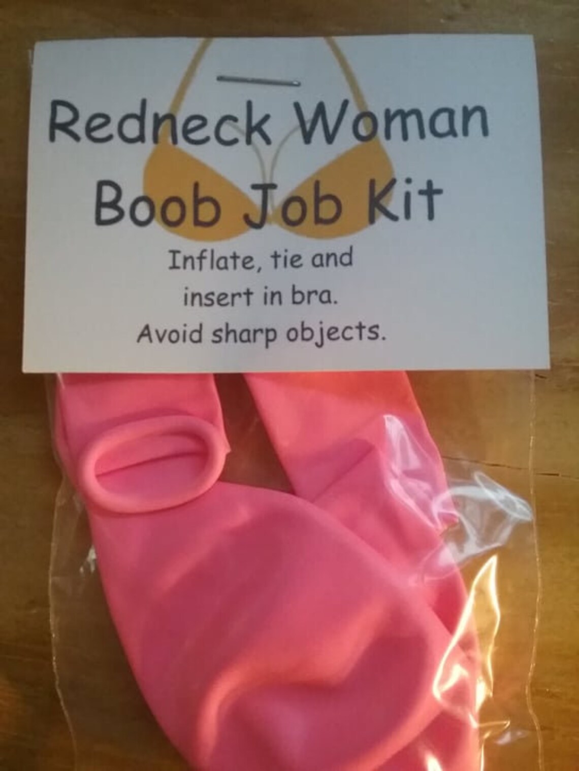 Hillbilly Boob Job Gag Gift OR Redneck Woman Boob Job Gag Gift Prank Gift Novelty Gag Gift for ...