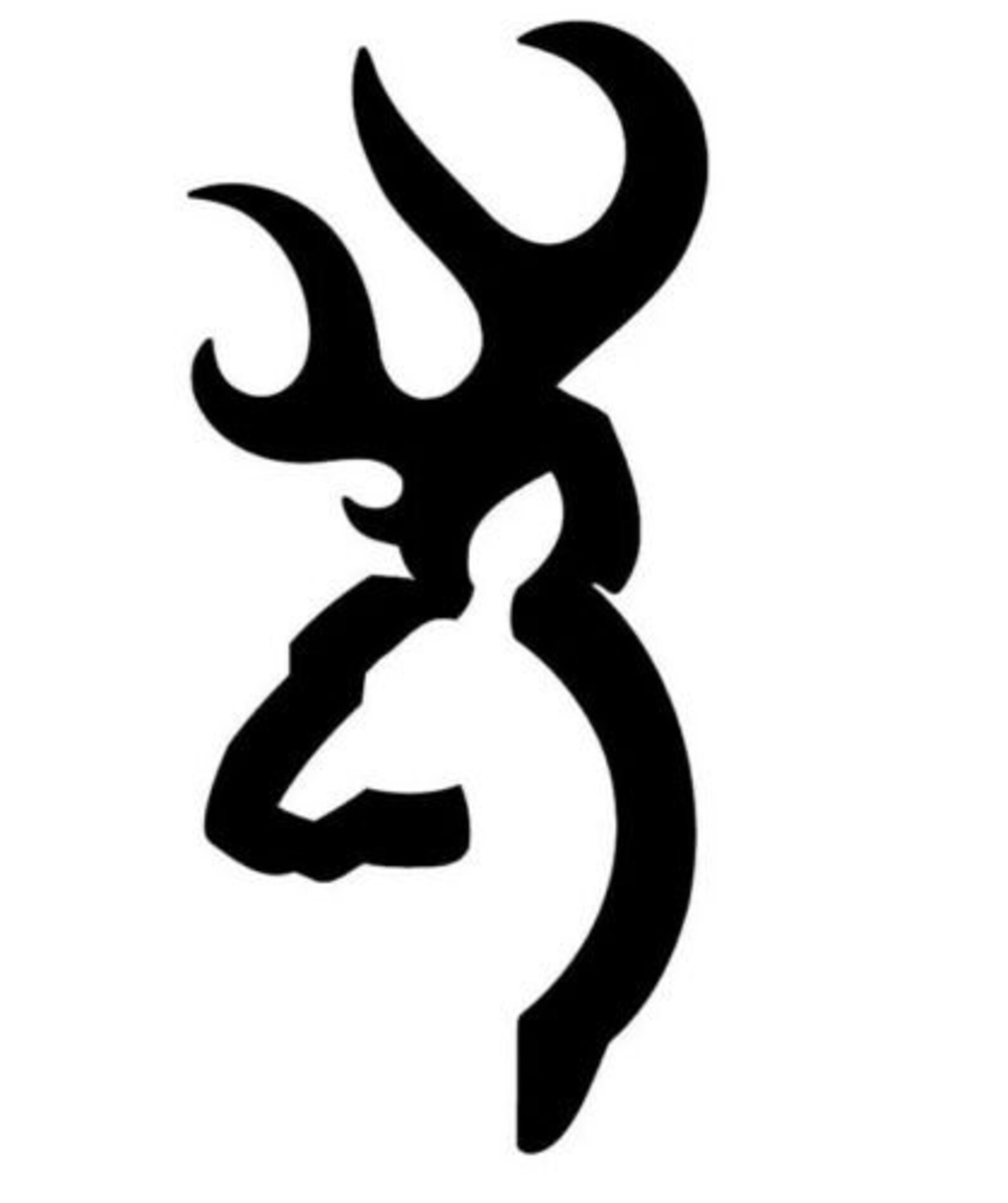 Browning Trademark Deer Head Logo window decal bumper sticker Etsy