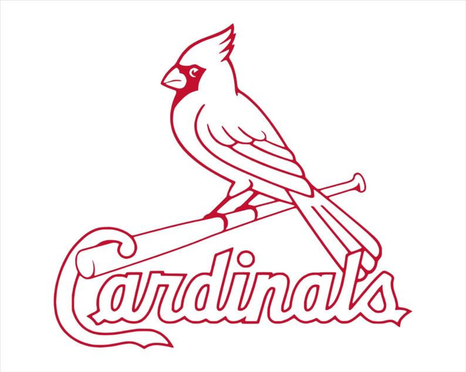 St. Louis Cardinal Baseball team bird sticker decal for bumper Etsy
