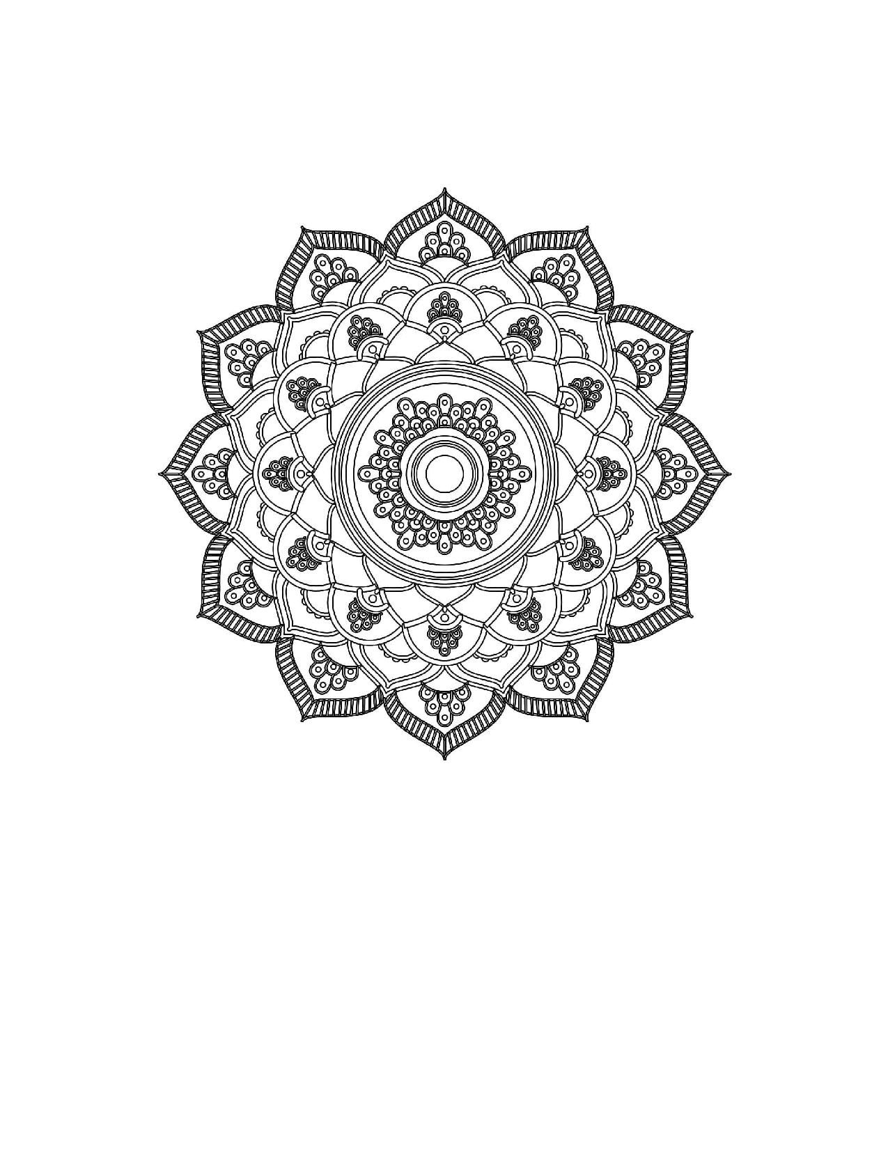 40 Printable Mandala Coloring Pages for adults or children. | Etsy