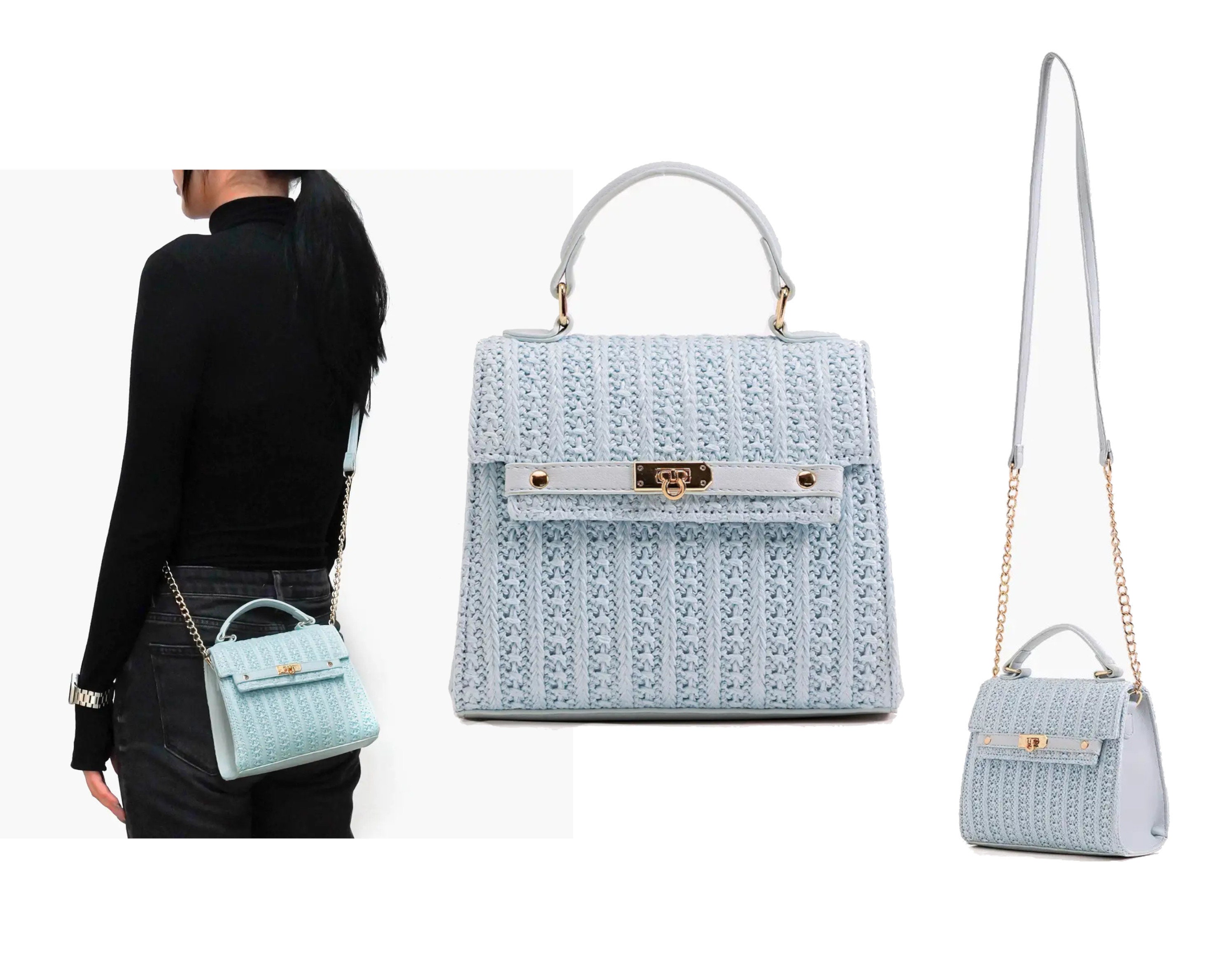 Merkaren Fashion Handbag Women's Small Satchel Bag Classic Top Handle  Purses Fashion Crossbody Handbags with Shoulder Strap