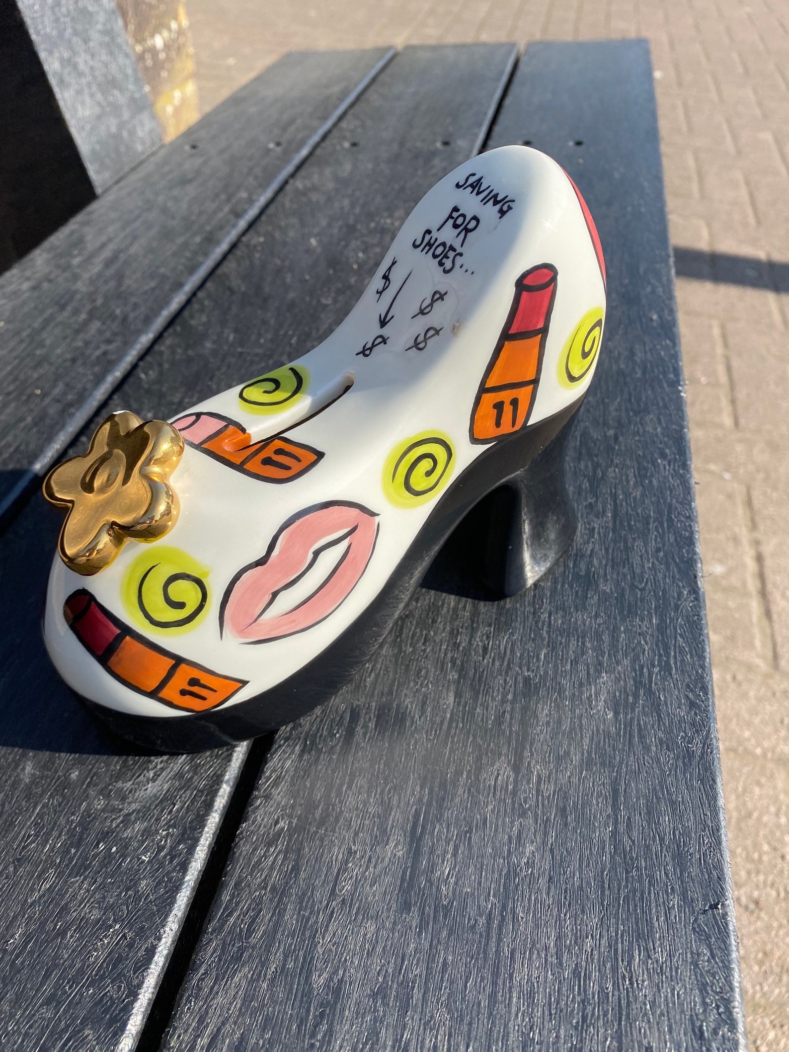 Retro shoe piggy bank. Save for shoes Etsy