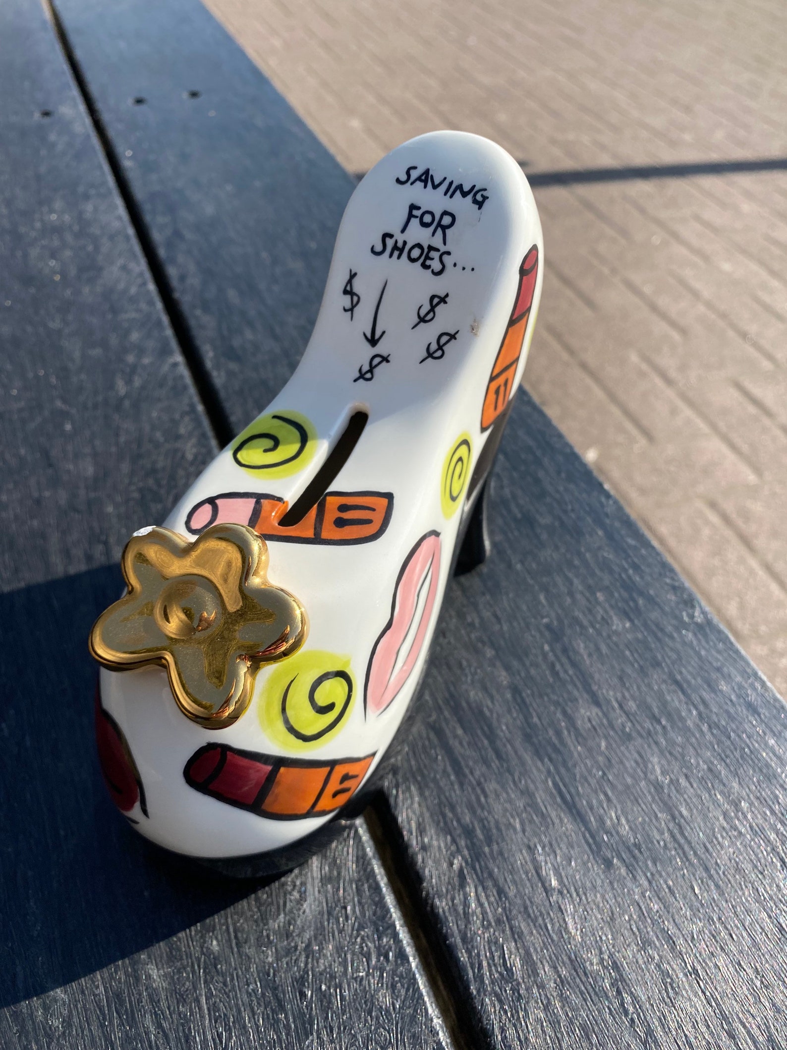 Retro shoe piggy bank. Save for shoes Etsy