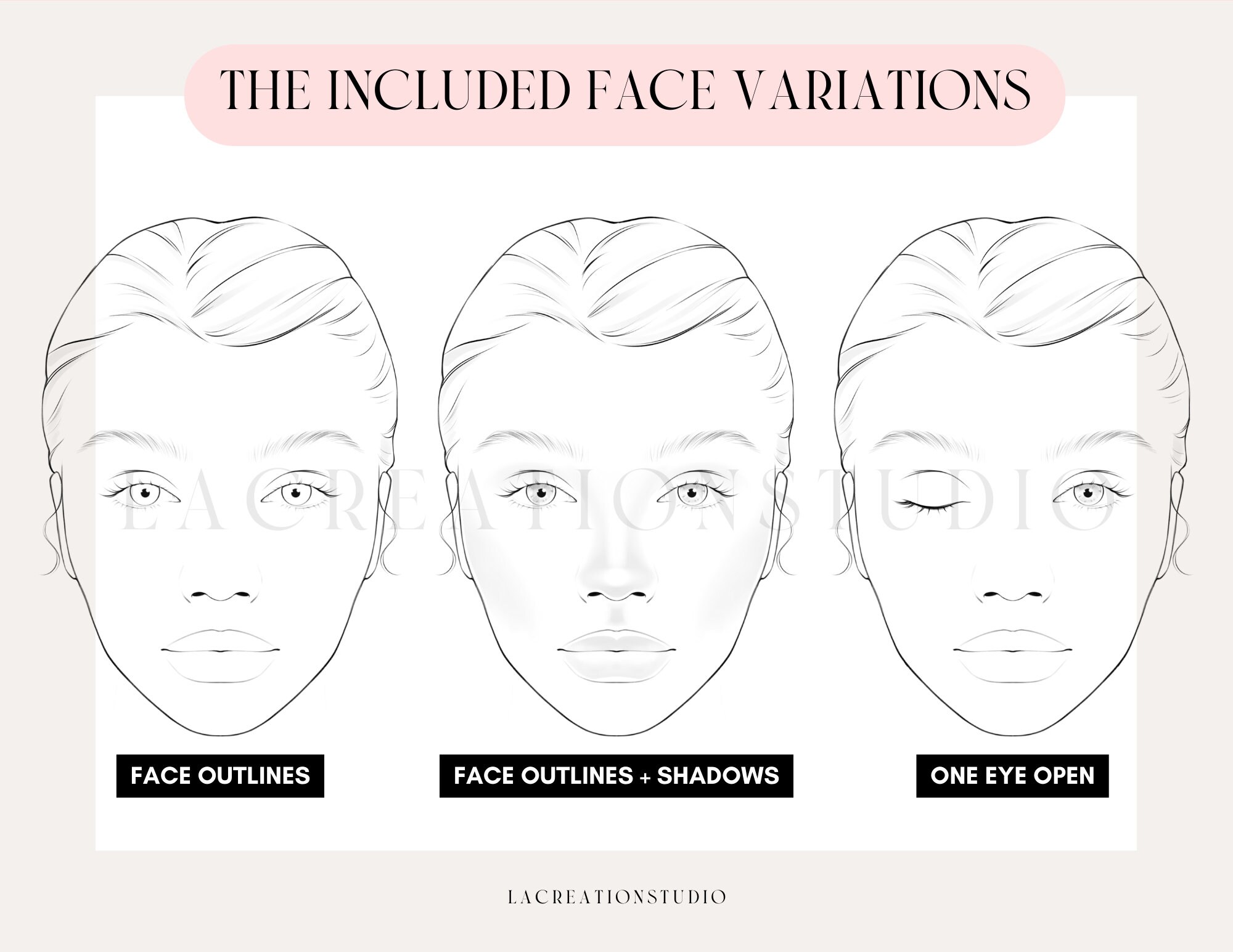 MUA Client Makeup Consultation Face Chart | Makeup Artist Editable ...