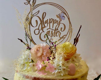 Cake plug, Cake topper, Caketopper, Happy Easter, Decoración de Pascua, Decoración de pastel