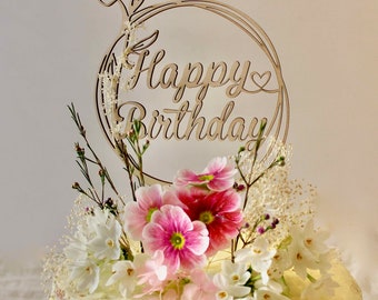 Cake plug, Cake topper, Caketopper, Happy Birthday, Decoración de cumpleaños, Decoración de pasteles