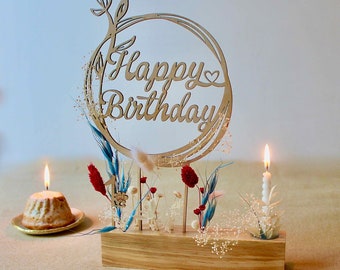 Tablero de cumpleaños, regalo de cumpleaños, cumpleaños de niños, flor, flor seca, león, número de cumpleaños