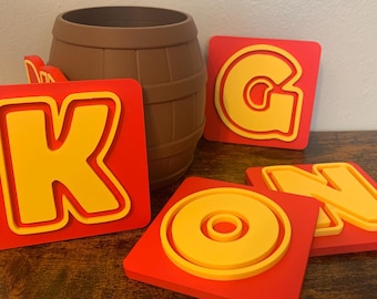 Donkey Kong Country Tropical Freeze K-O-N-G letters