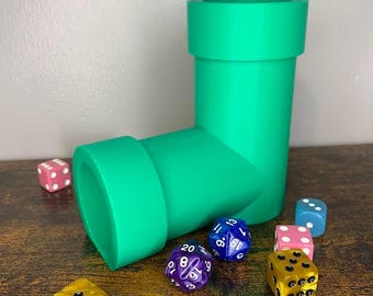 3D Printed Super Mario Warp Pipe Dice Tower