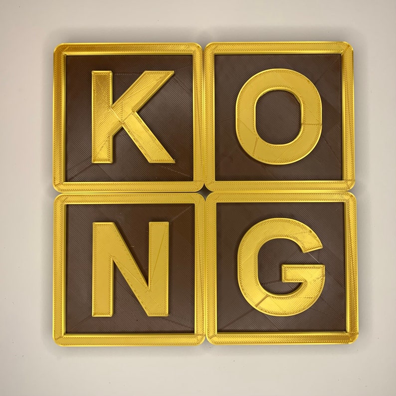 Donkey Kong Country K-O-N-G Letters - Etsy