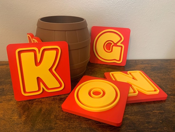 Donkey Kong Country Tropical Freeze K-O-N-G Letters - Etsy
