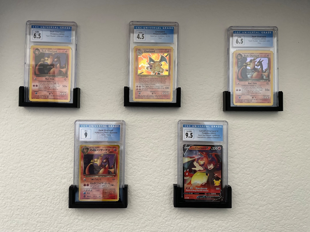 3D Printed PSA/CGC Card Display Wall Mount set of 5 Etsy