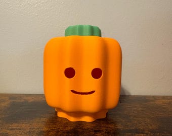 3D Printed mini figure inspired Jack-O-Lantern