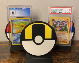3D Printed Ultra Ball Display Stand for Graded PSA/CGC Cards