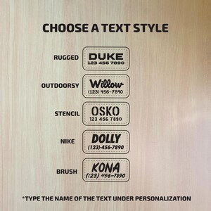 Custom Faux Leather Name Patch for Dog Cat Harness, Collar, Backpack image 10