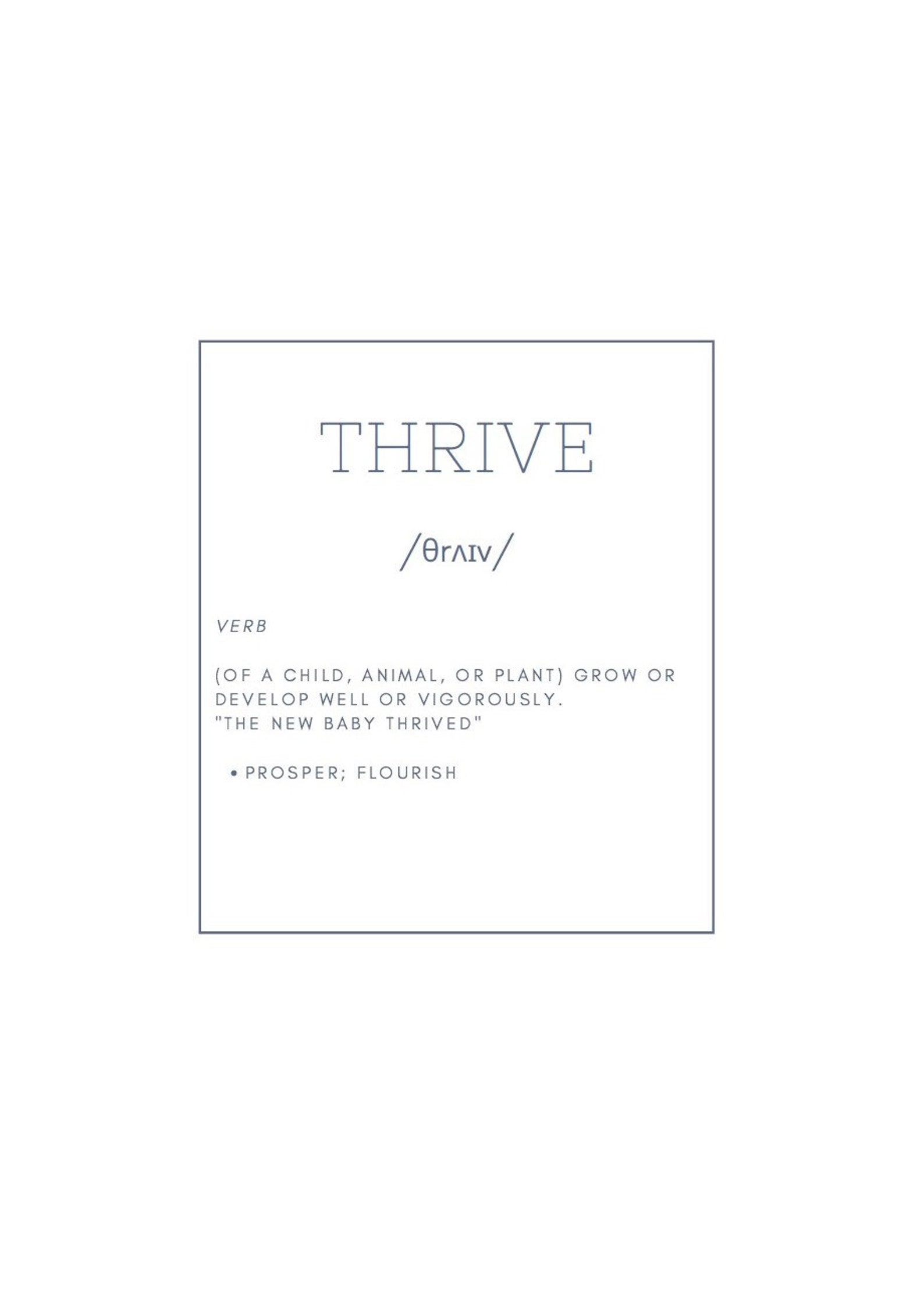 THRIVE definition poster download | Etsy