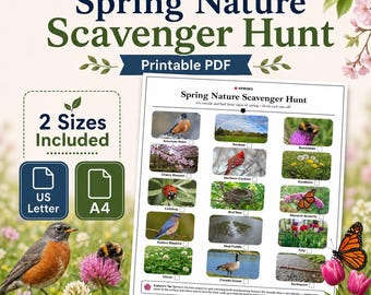 Spring Nature Scavenger Hunt – Printable Activity Sheet (PDF)