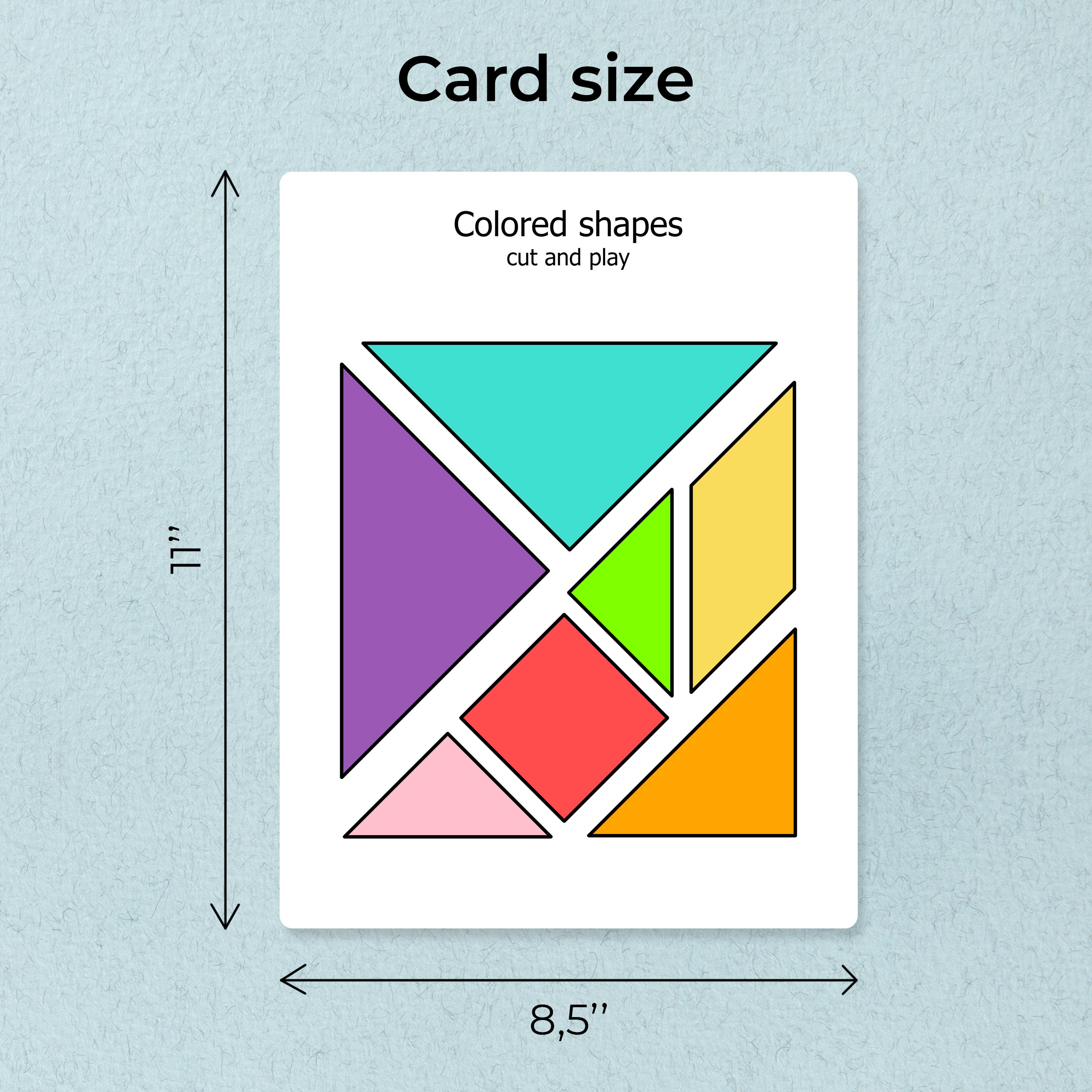 Tangram Alphabet & Numbers: Montessori Puzzle Cards (PDF) - Etsy