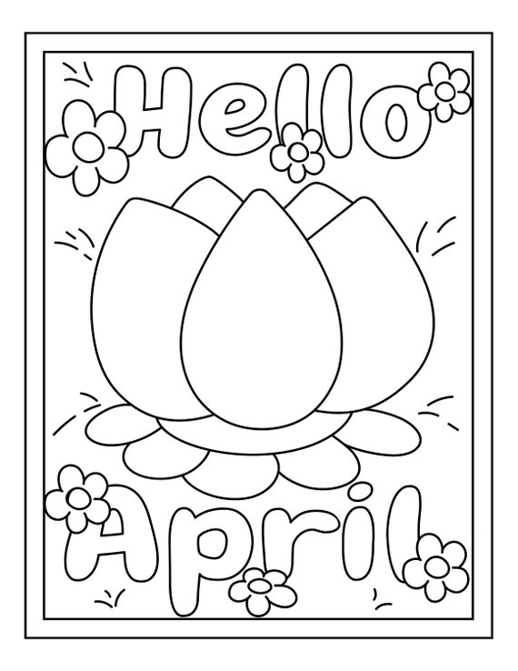 Printable Spring Colouring for Kids Spring Activity Colouring | Etsy