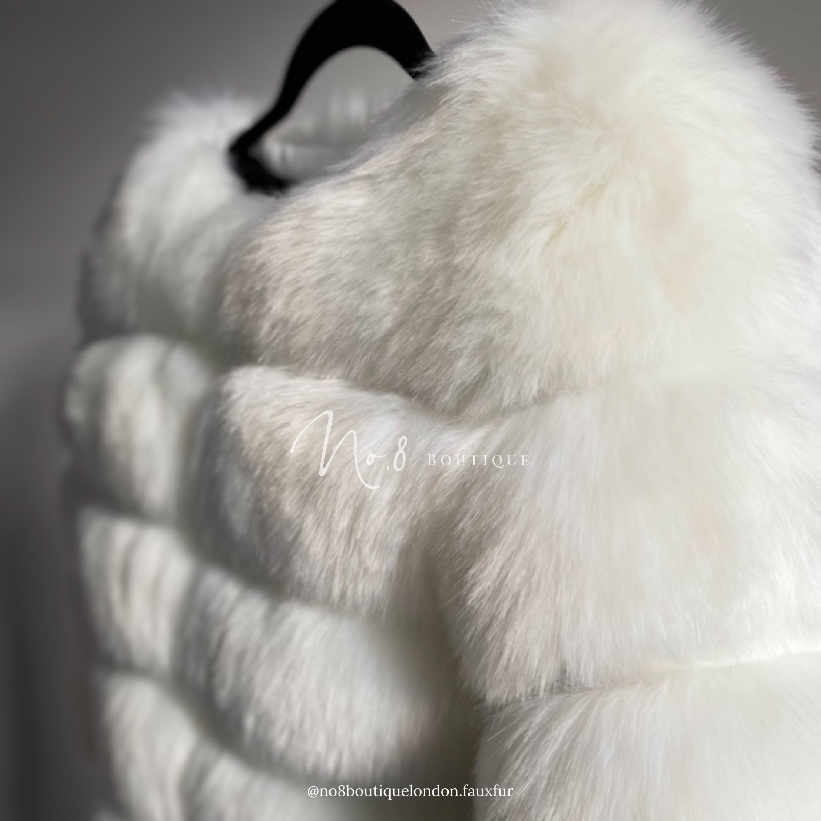 White Faux Fur Classic 5 Row Jacket - Etsy UK